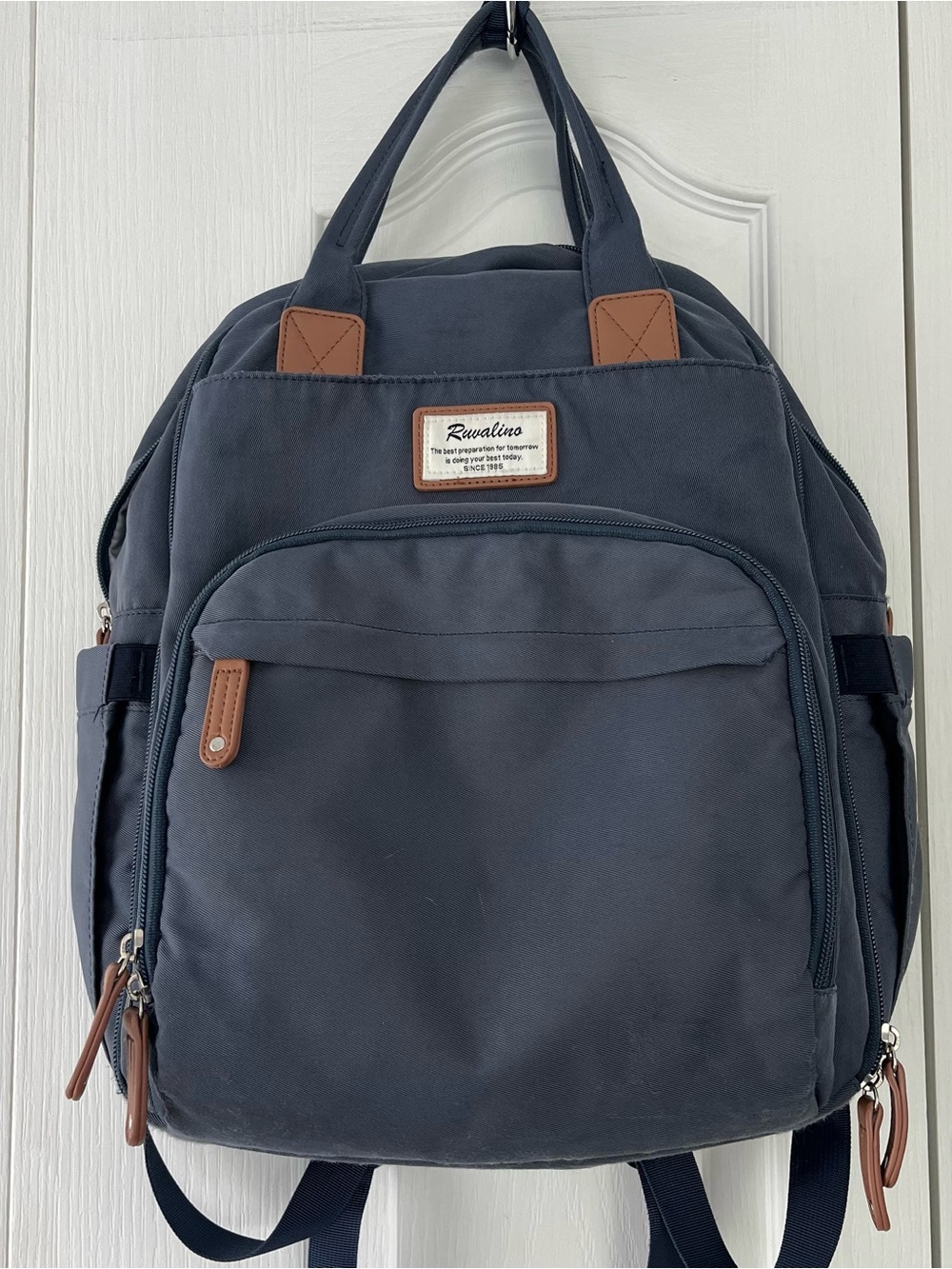 Ruvalino Large Multifunction Backpack multiple compartments Heather Gray YW168-N